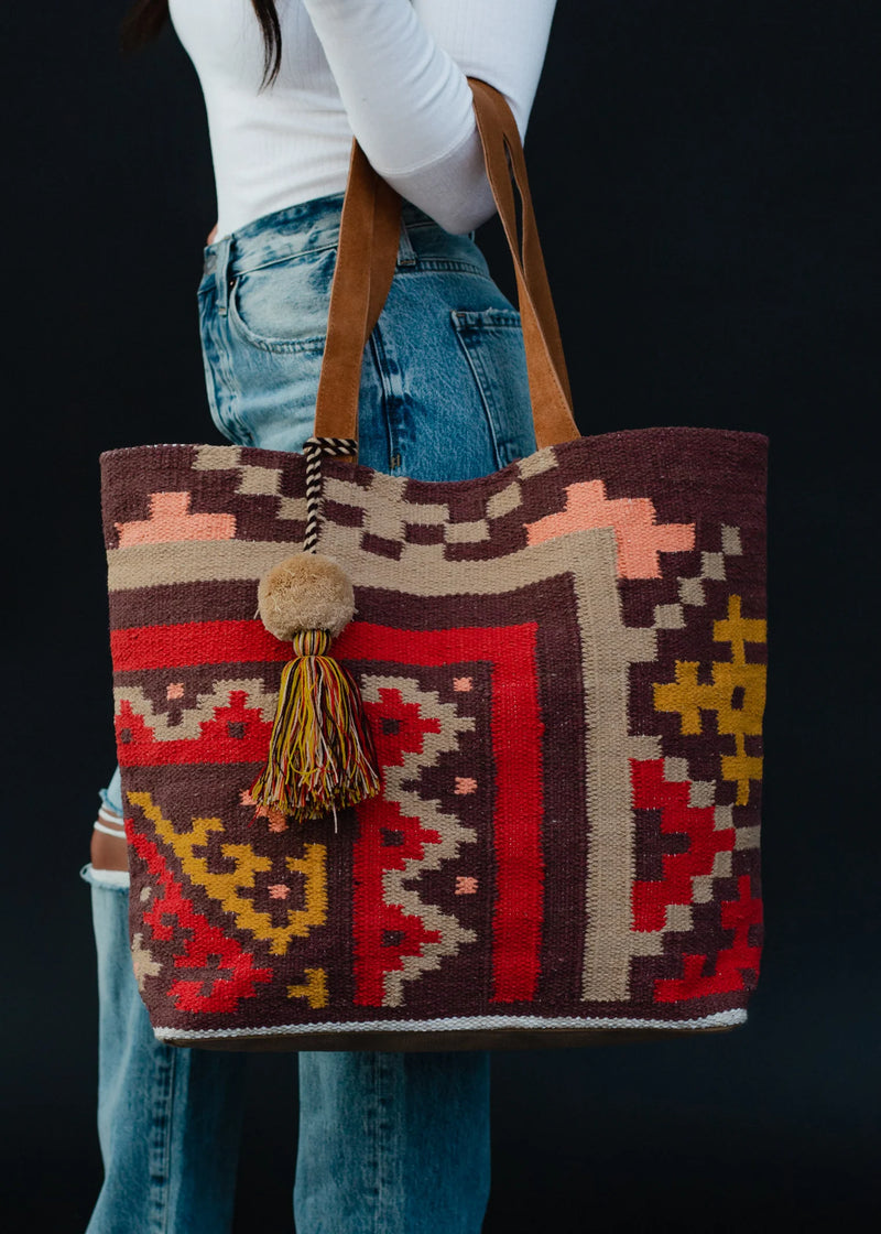 Sunrise Skies Aztec Tote