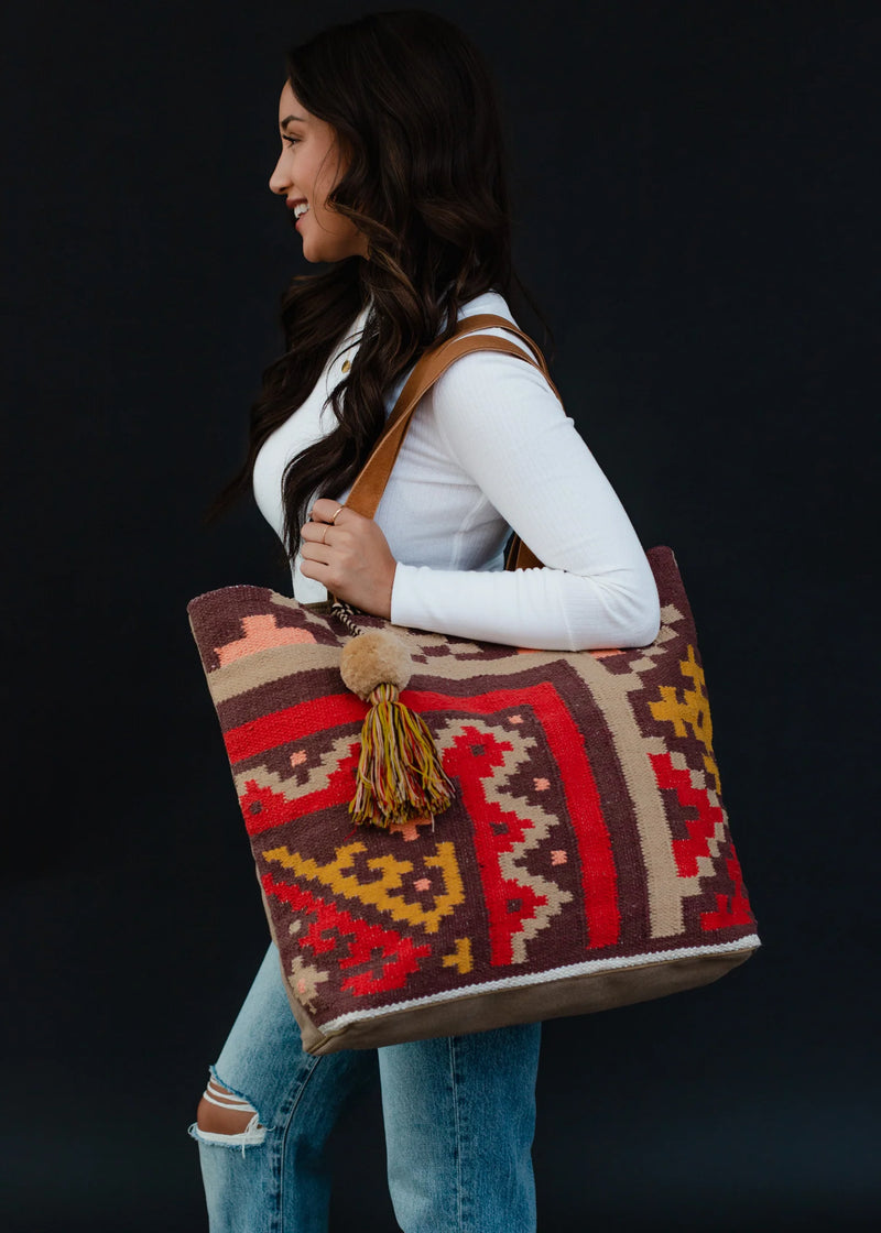 Sunrise Skies Aztec Tote