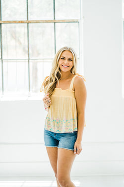 Dandelion Embroidered Tank